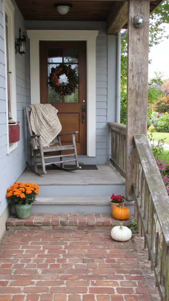 seasonal gray porch decor