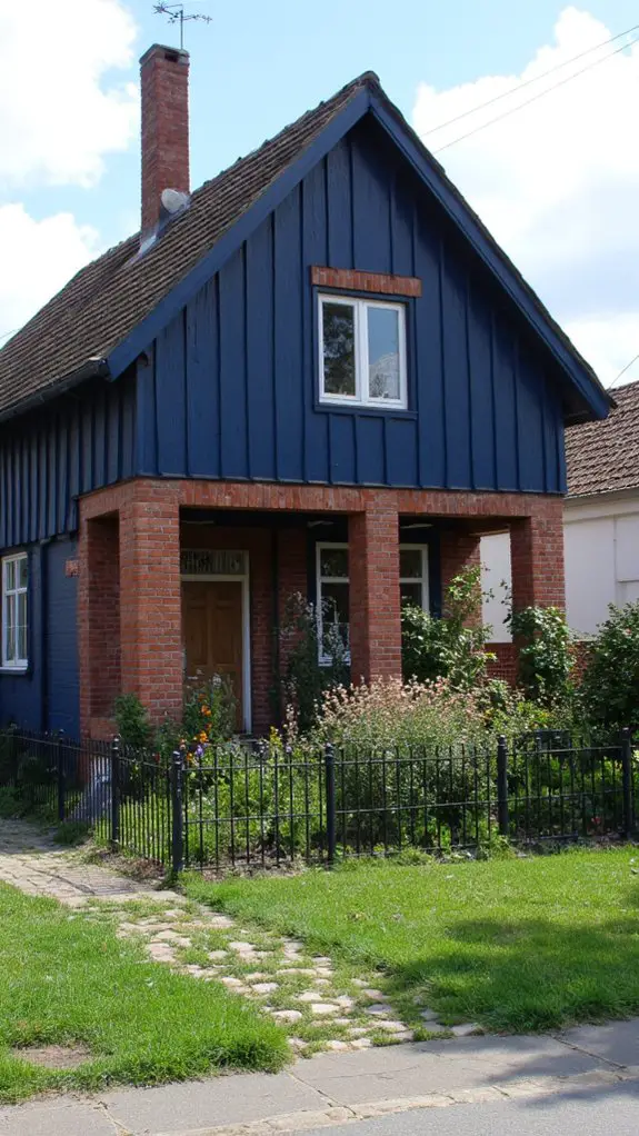serene blue scandinavian house