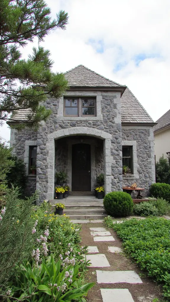 serene coastal stone retreat