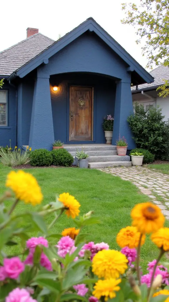 serene earthy slate blue