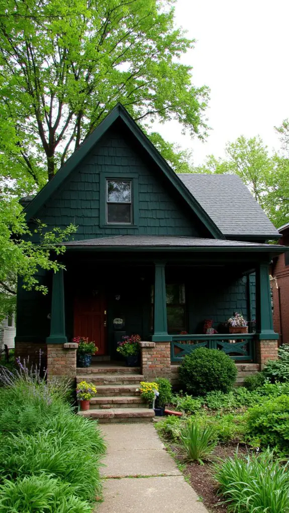 serene forest green retreat