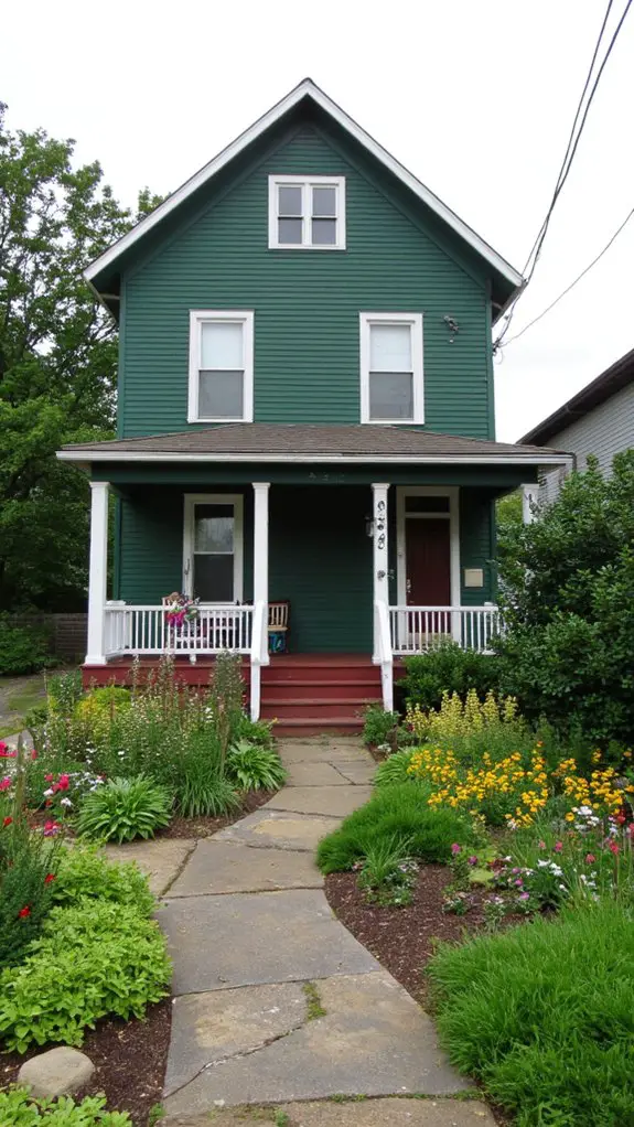 serene forest inspired home exterior