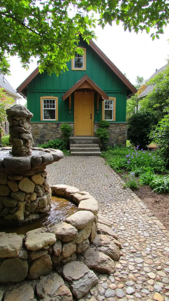 serene garden focal point