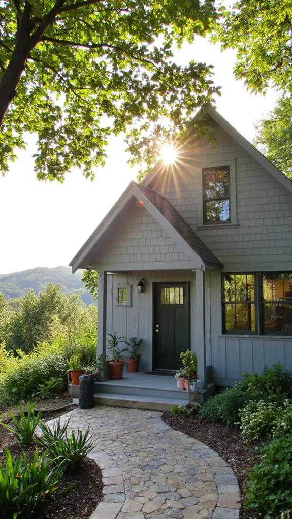 serene gray bamboo retreat