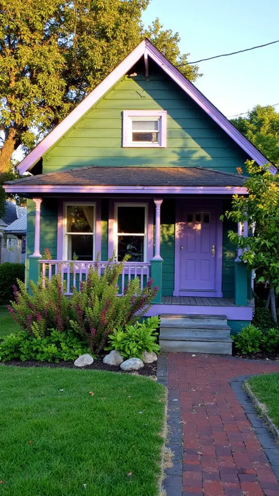 serene green and lavender