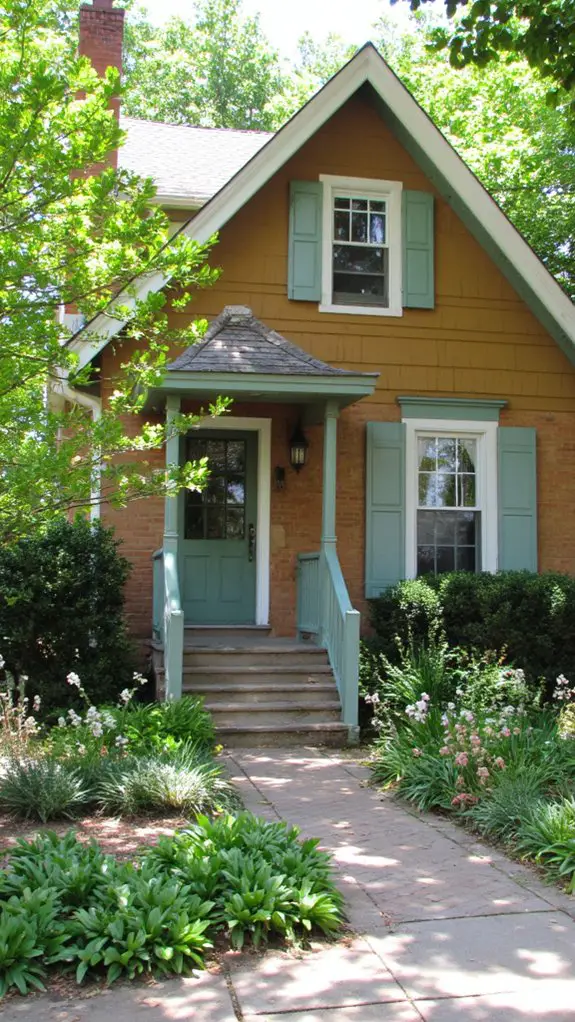 serene green and white