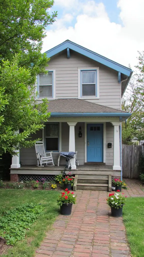 serene greige and powder blue