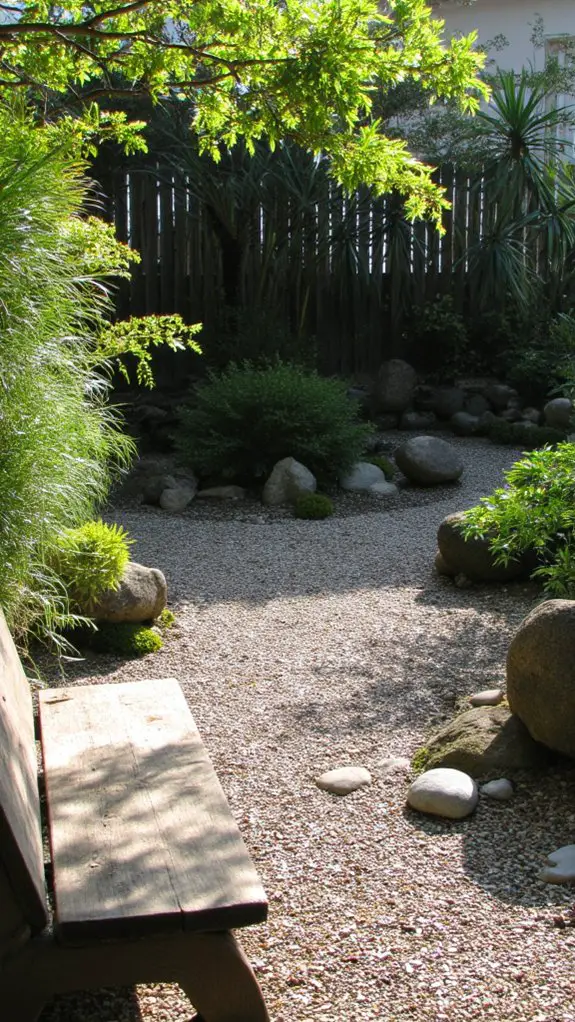 serene minimalist outdoor retreat