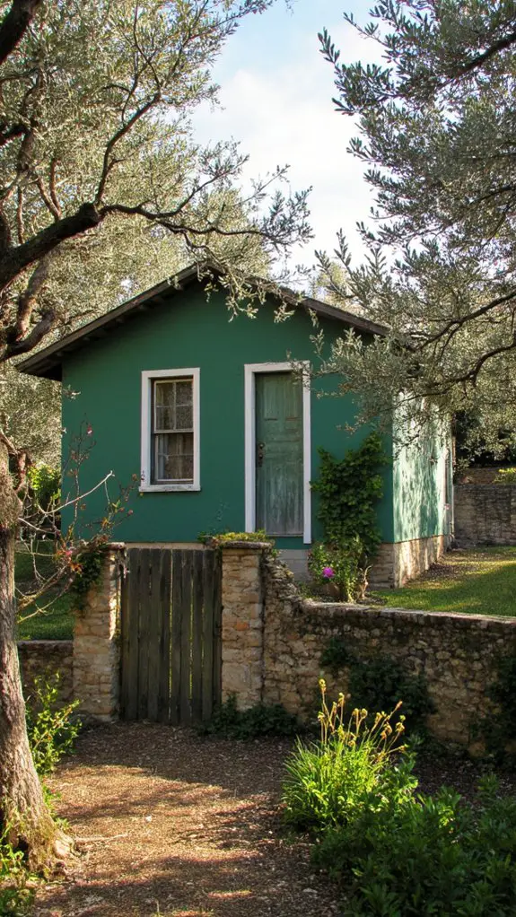 serene olive green retreat