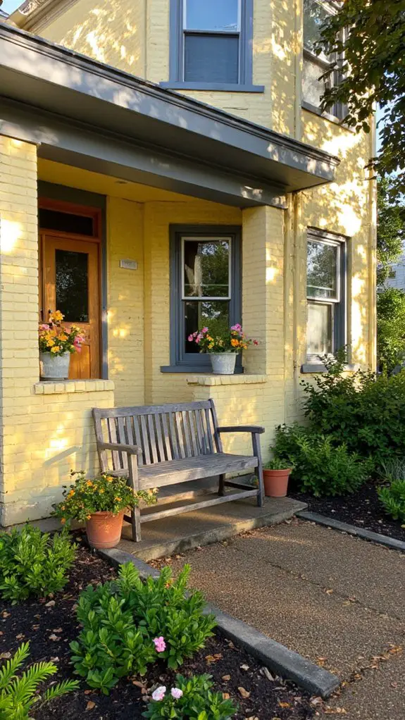 serene pastel yellow gray harmony