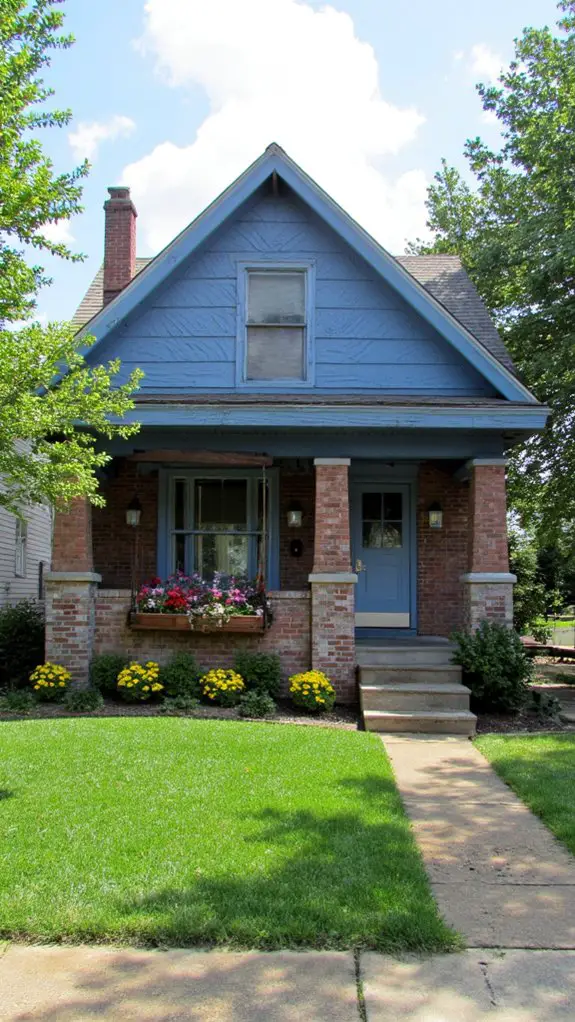 serene periwinkle home exterior
