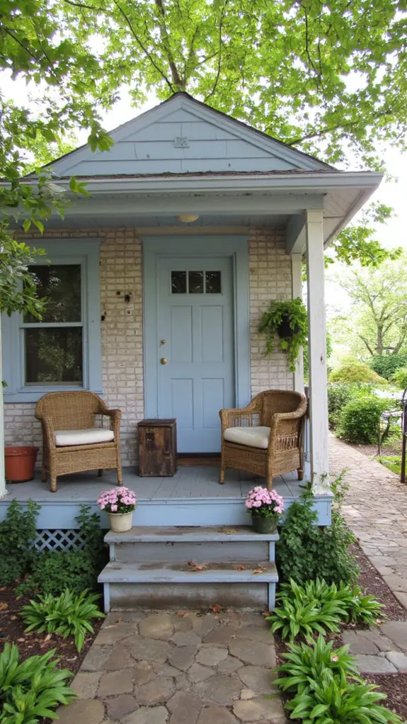 serene porch calming periwinkle