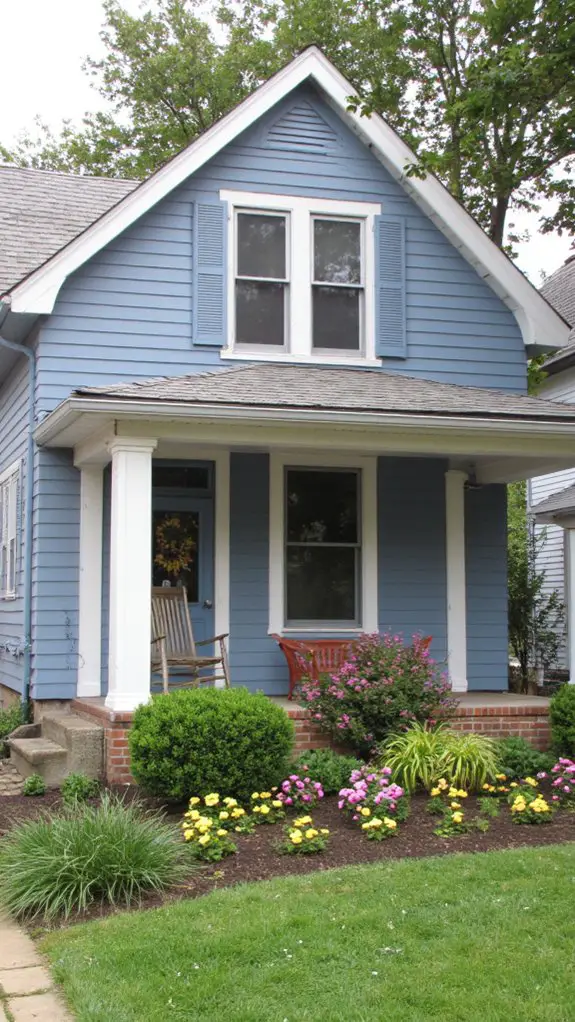 serene steel blue retreat