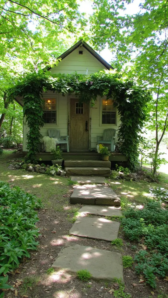 serene white cottage retreat