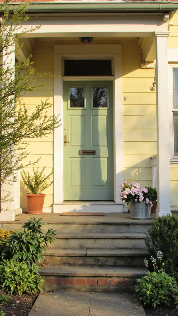 serene yellow and green