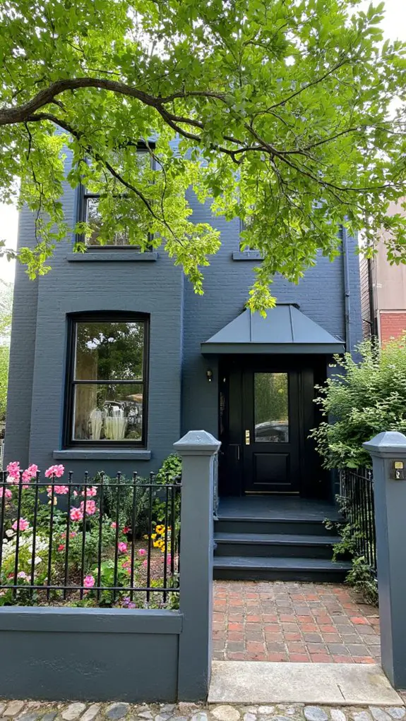 slate blue and black elegance