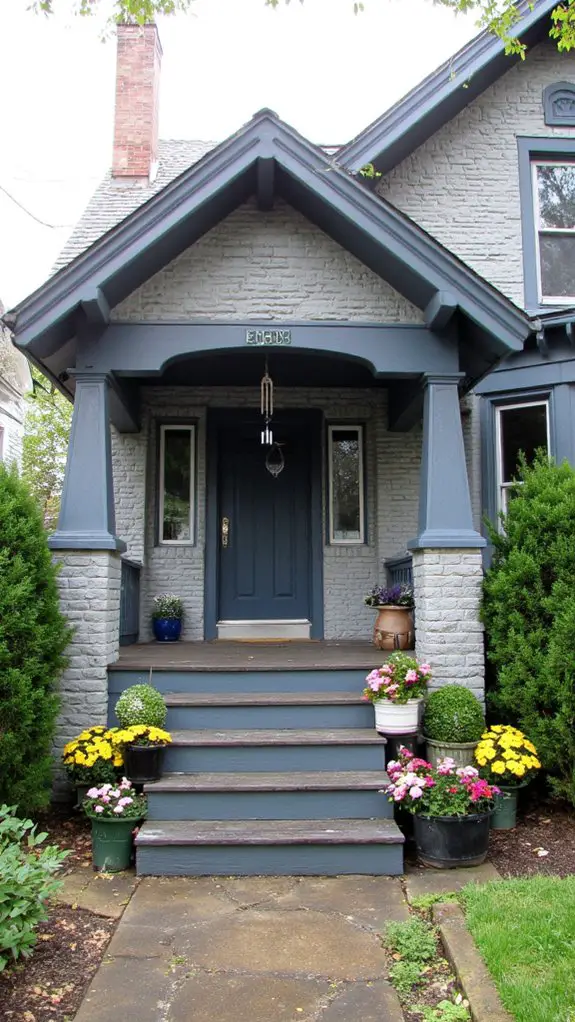 slate blue and silver