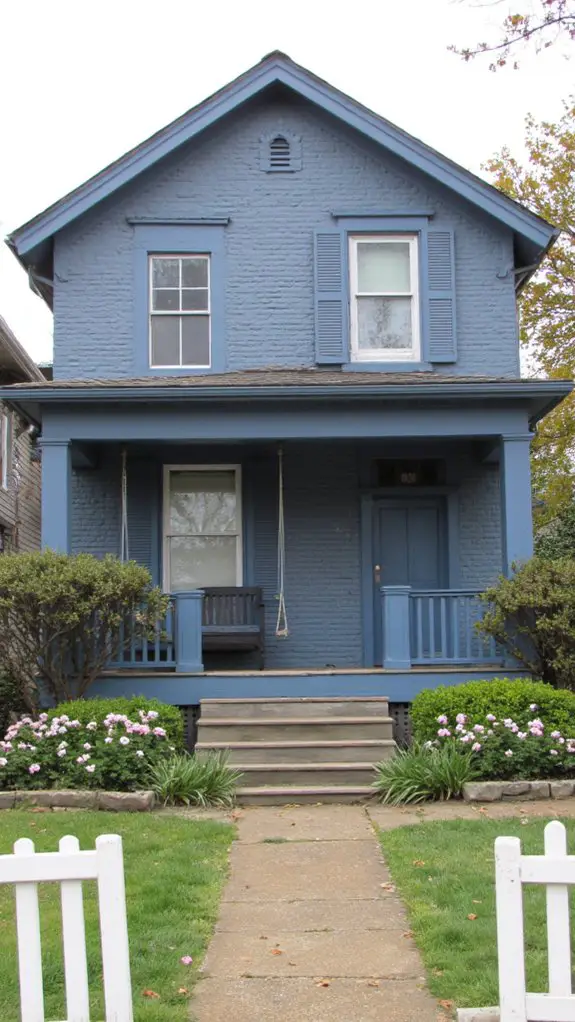 slate blue and white elegance