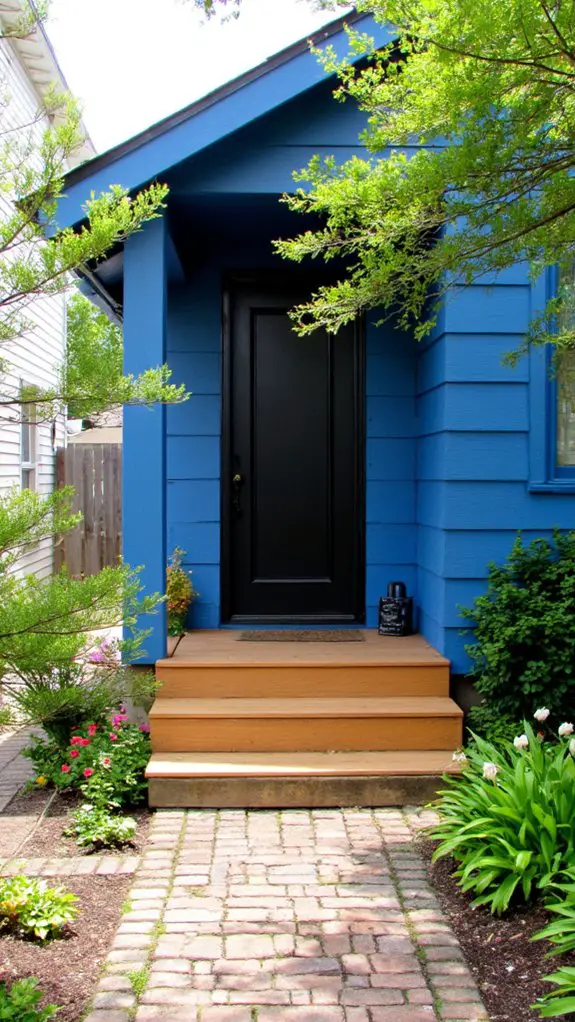 sleek black door sophistication
