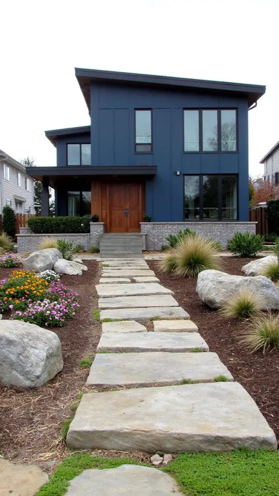 sleek blue modern serenity