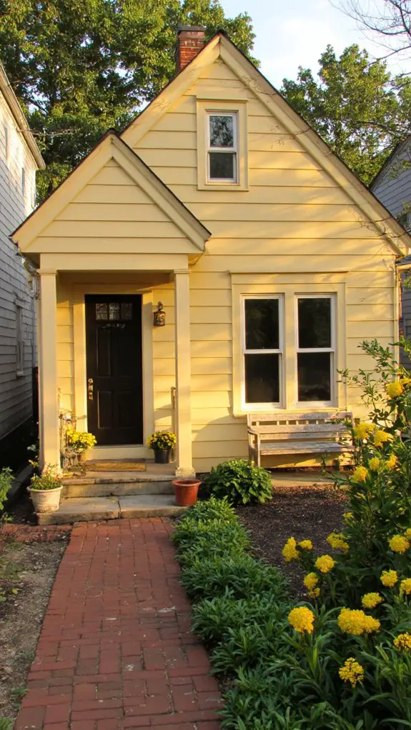 sleek contemporary yellow panels