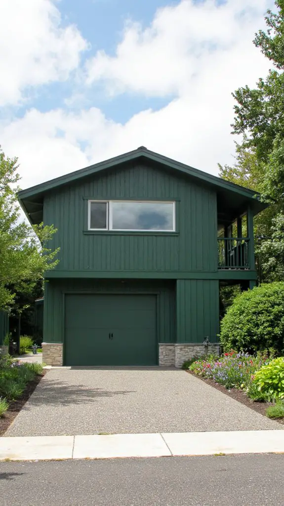 sleek garage doors enhance aesthetics