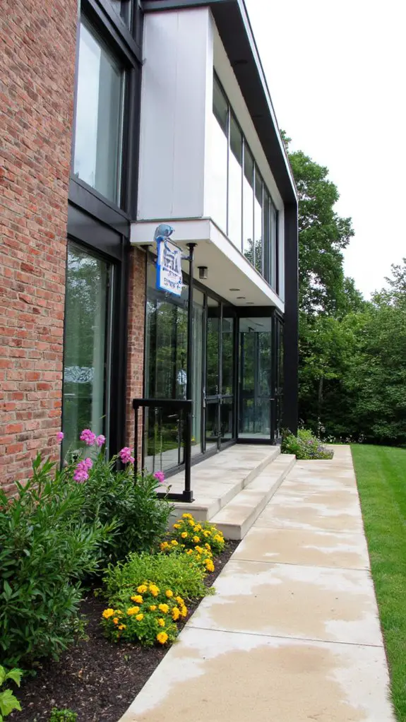 sleek glass and steel