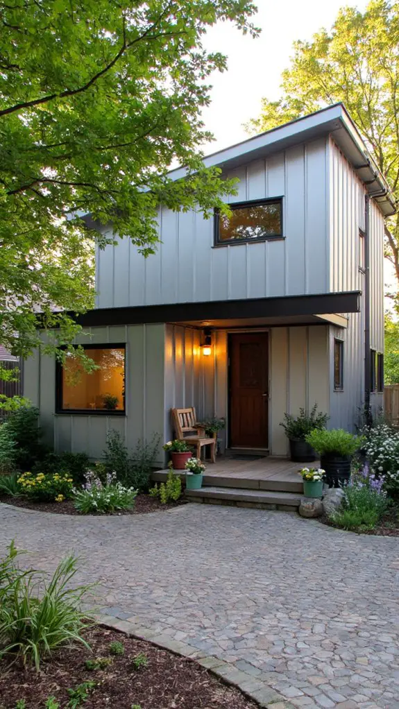 sleek gray metal retreat