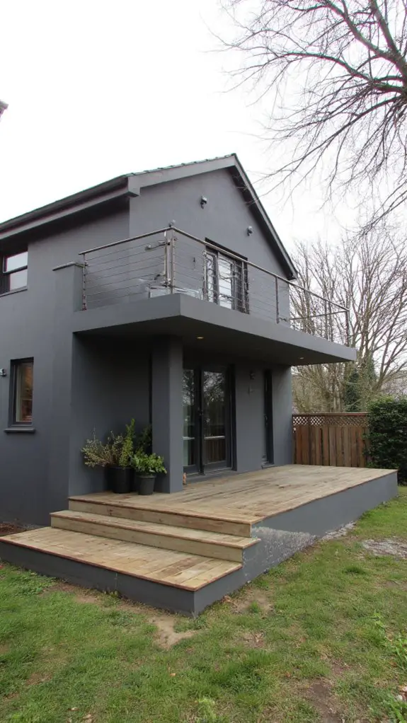 sleek gray minimalist architecture