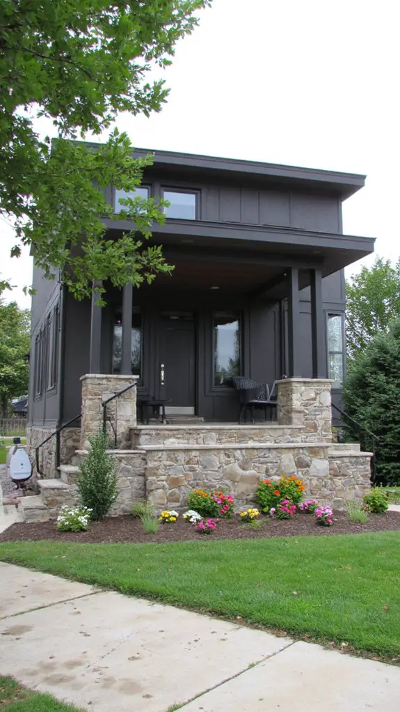 sleek gray with stone elegance