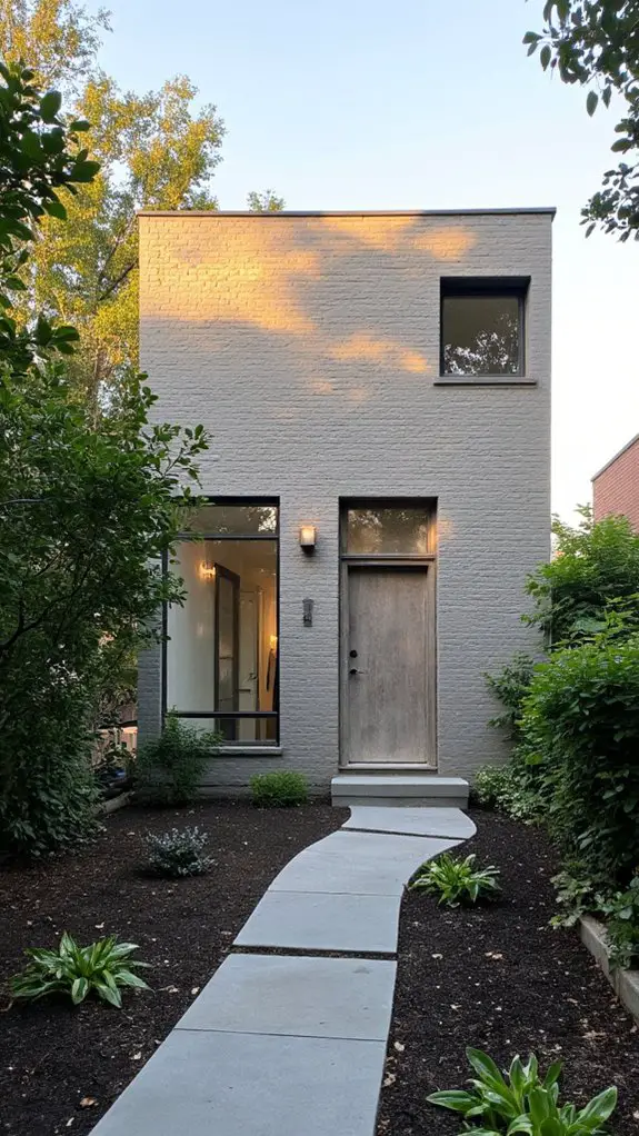 sleek minimalist gray architecture