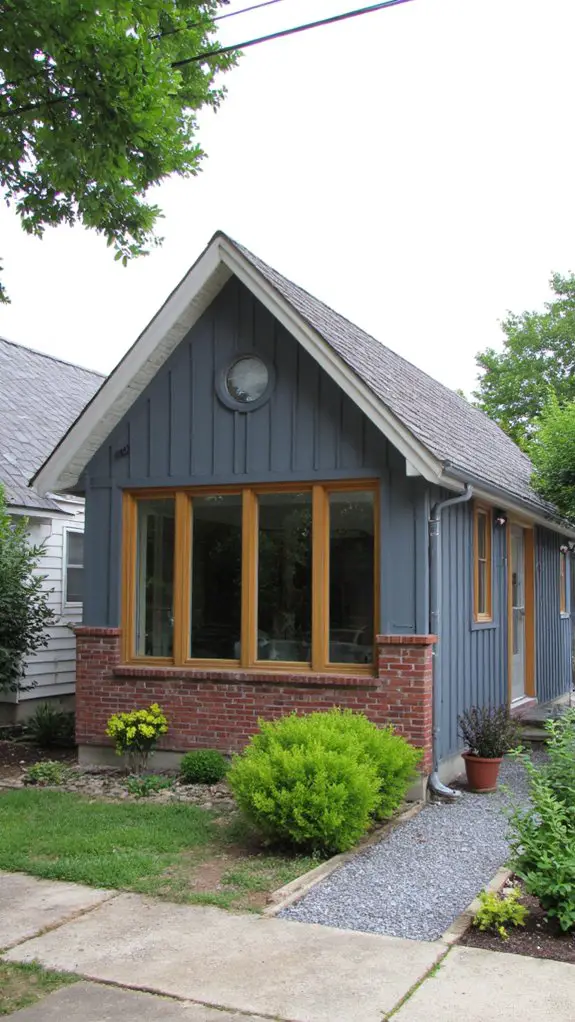 sleek minimalist gray facade