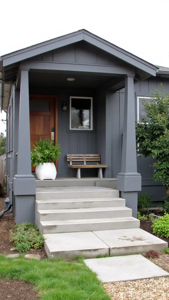 sleek minimalist porch design