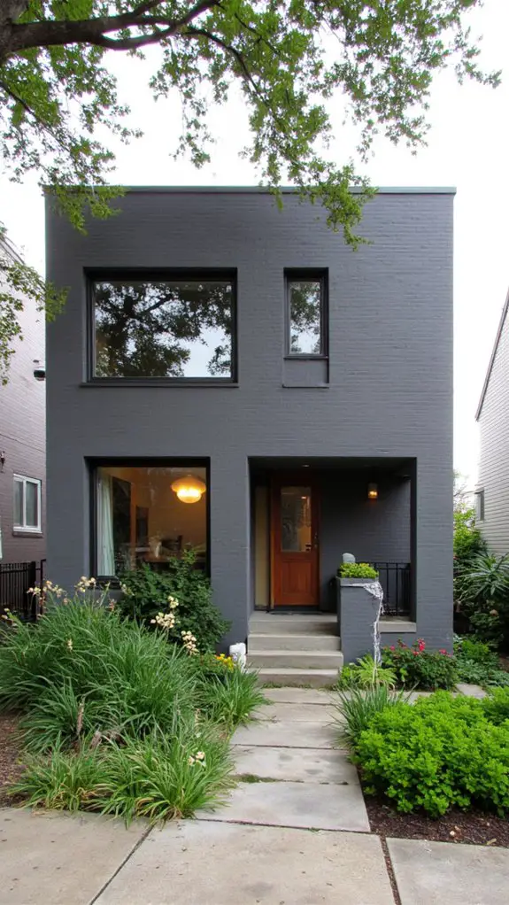 sleek modern gray brick design
