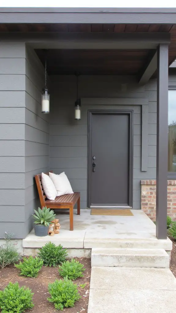 sleek serene gray porch
