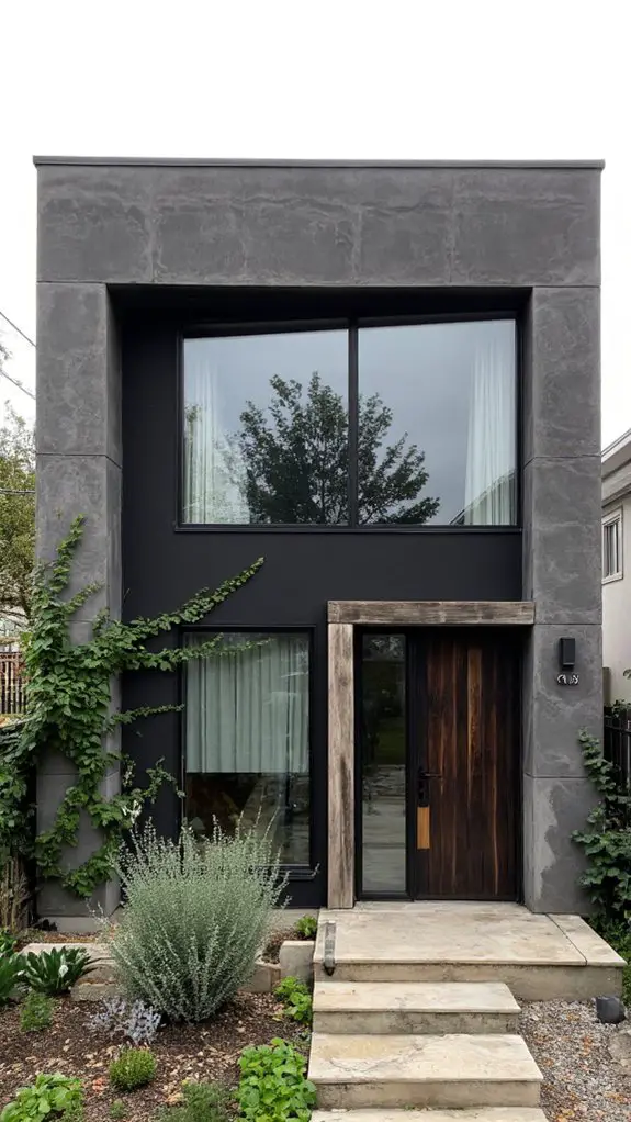 sleek sophisticated gray facades