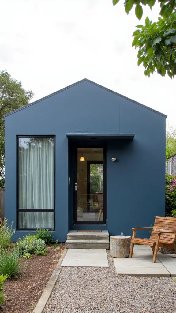 sleek steel blue exteriors