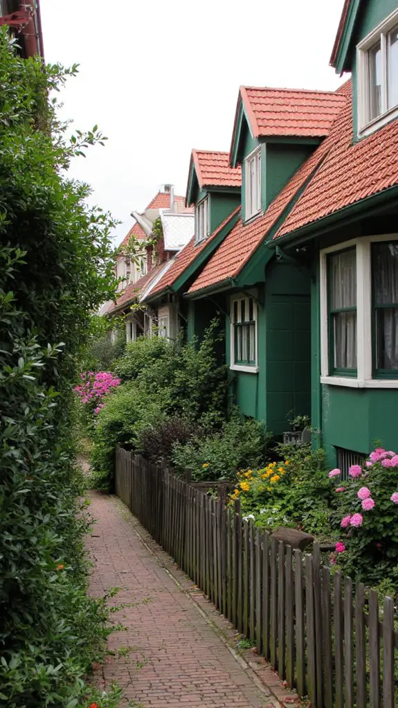 sleek urban dwelling red accent