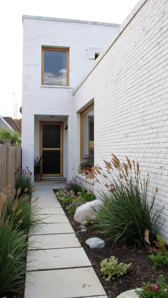 sleek white brick elegance