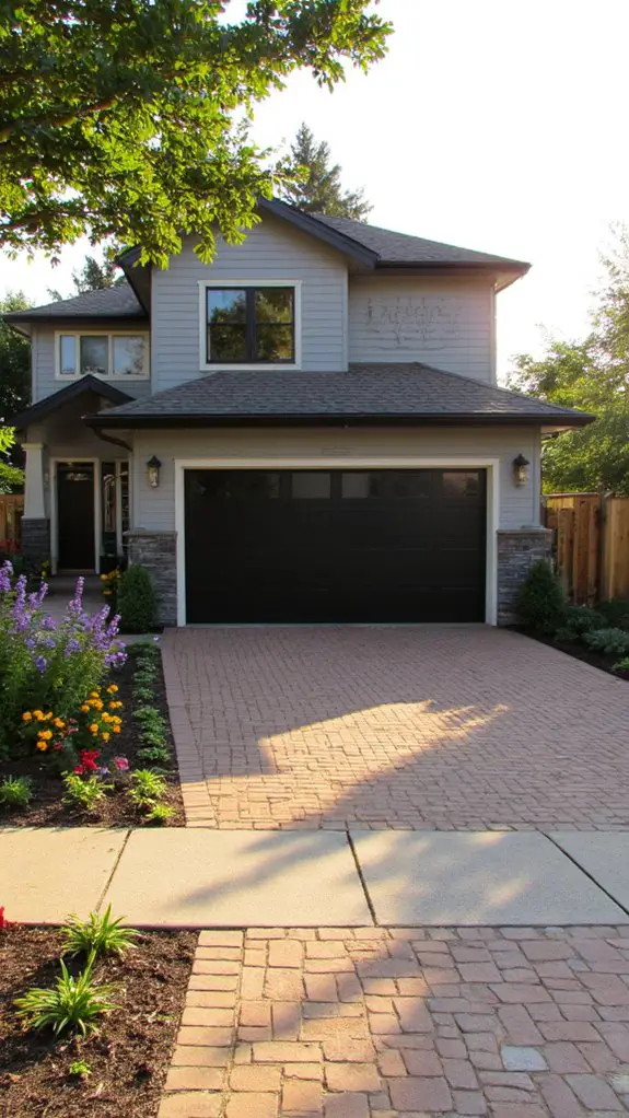 smart black garage door