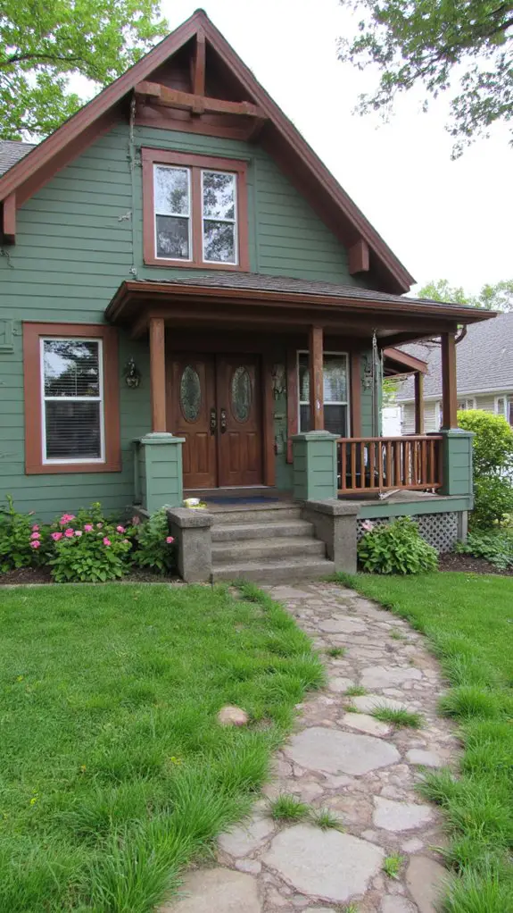 soft green espresso accents