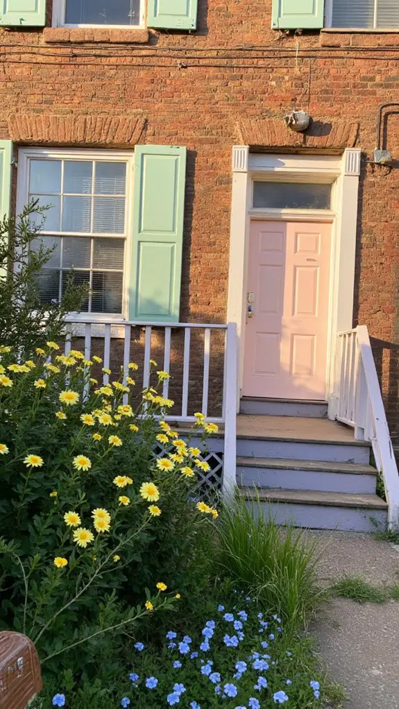 soft pastel exterior accents