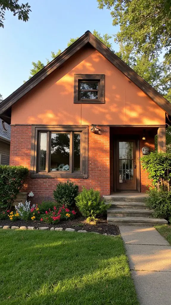 soft peach and mocha elegance