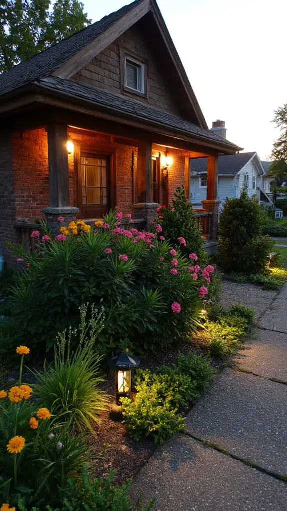 solar lights enhance garden