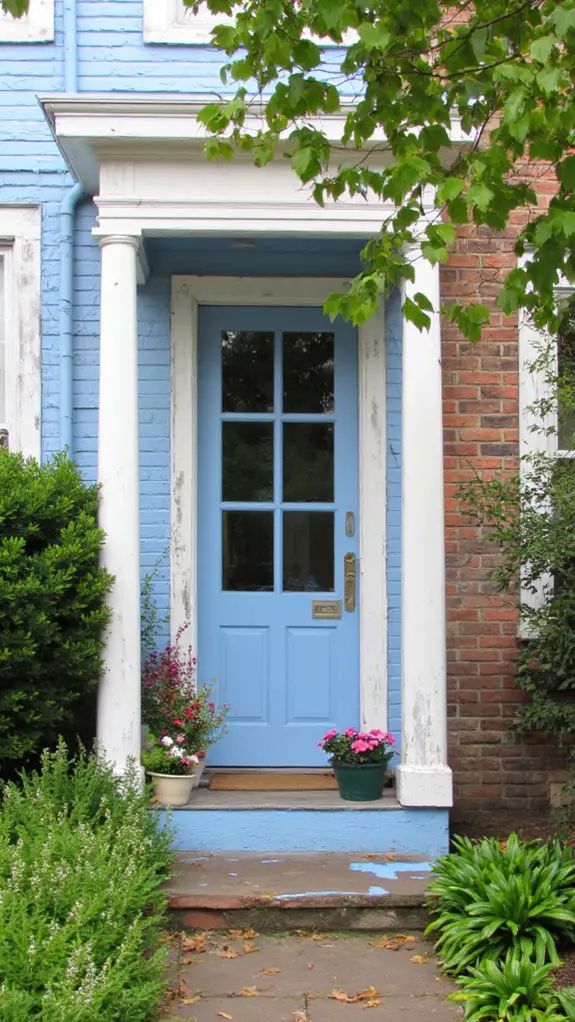 soothing serene sky blue