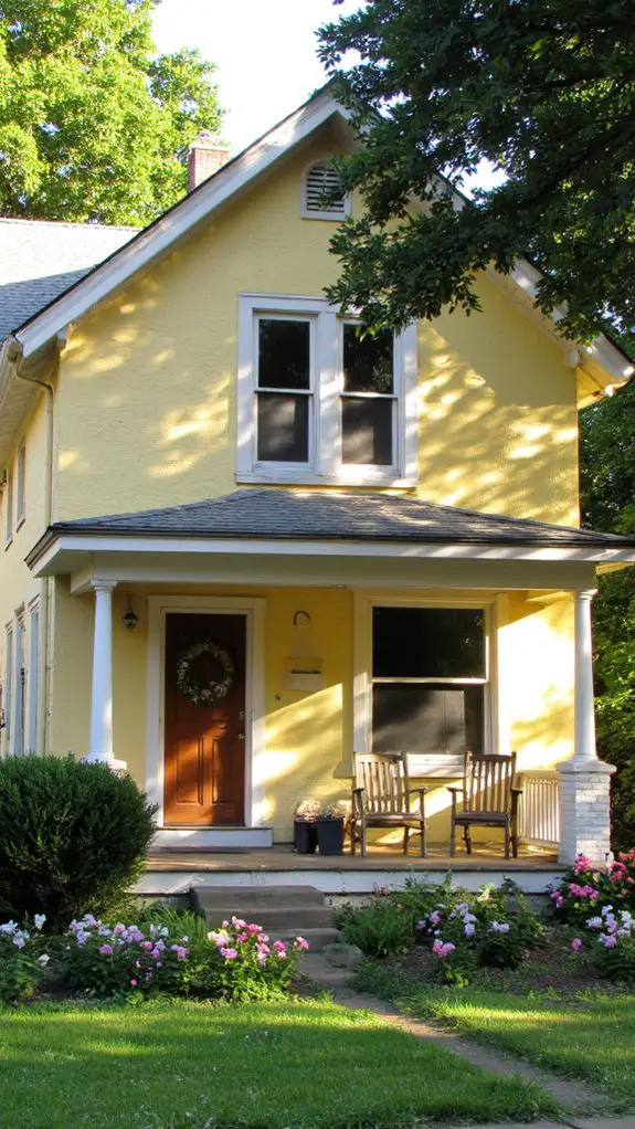 soothing yellow and grey