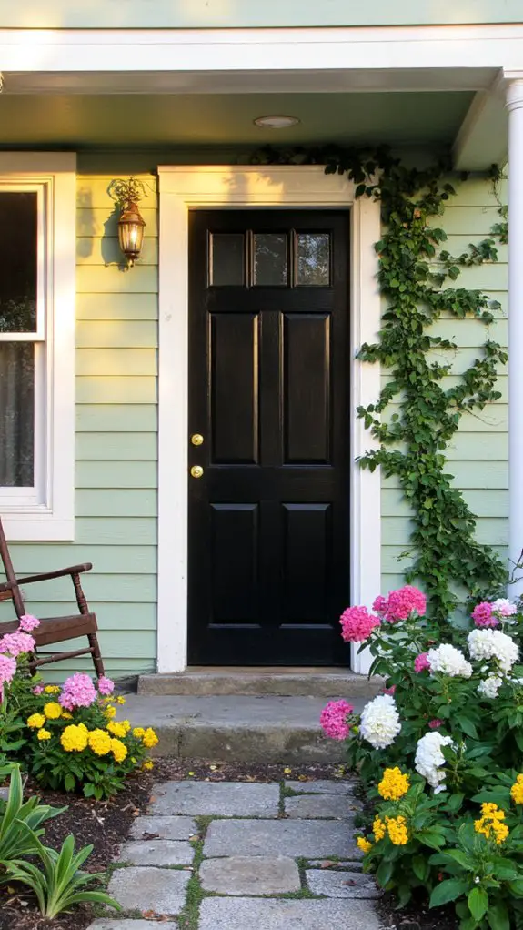 sophisticated black door elegance