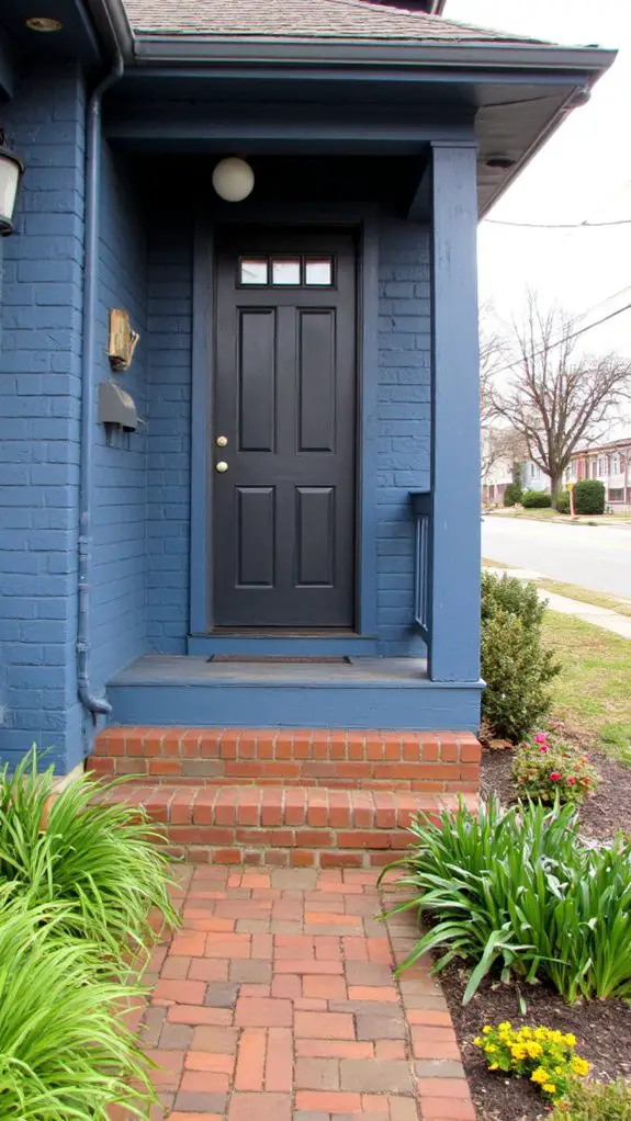 sophisticated charcoal gray door