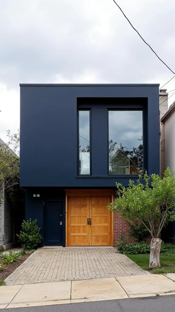 sophisticated dark blue minimalism