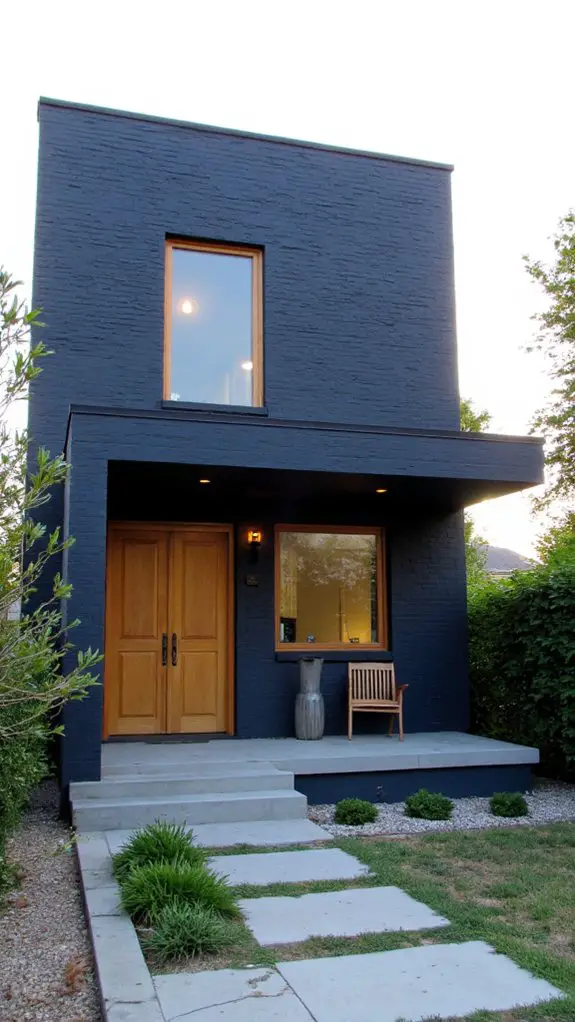 sophisticated dark blue minimalism